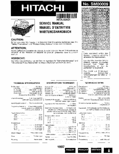 HITACHI CP2114TE, CP2115T, CP2114RE, CP2115R service manual for models: C1415T, C1714TE, C2114TE, C2514TE, C1415R, C2114RE,
CL1415T, CL1714T, CL1713R, CL2114RE, CL2514RE, CP1415T,
CP1714TE, CP1715T, CP2114TE, CP2115T, C2514TE, CP2515T,
CP1415R, CP2114RE, CP2115R, CP2514RE, CS2115T, CS2515T,
CS1415RE, CS1714RE, CS2114RE, CS2515R